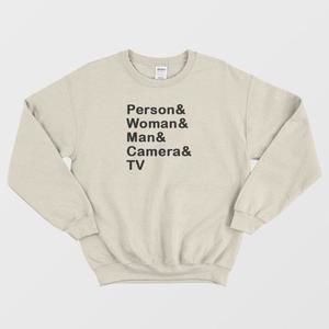 Person Woman Man Camera Tv Sweatshirt